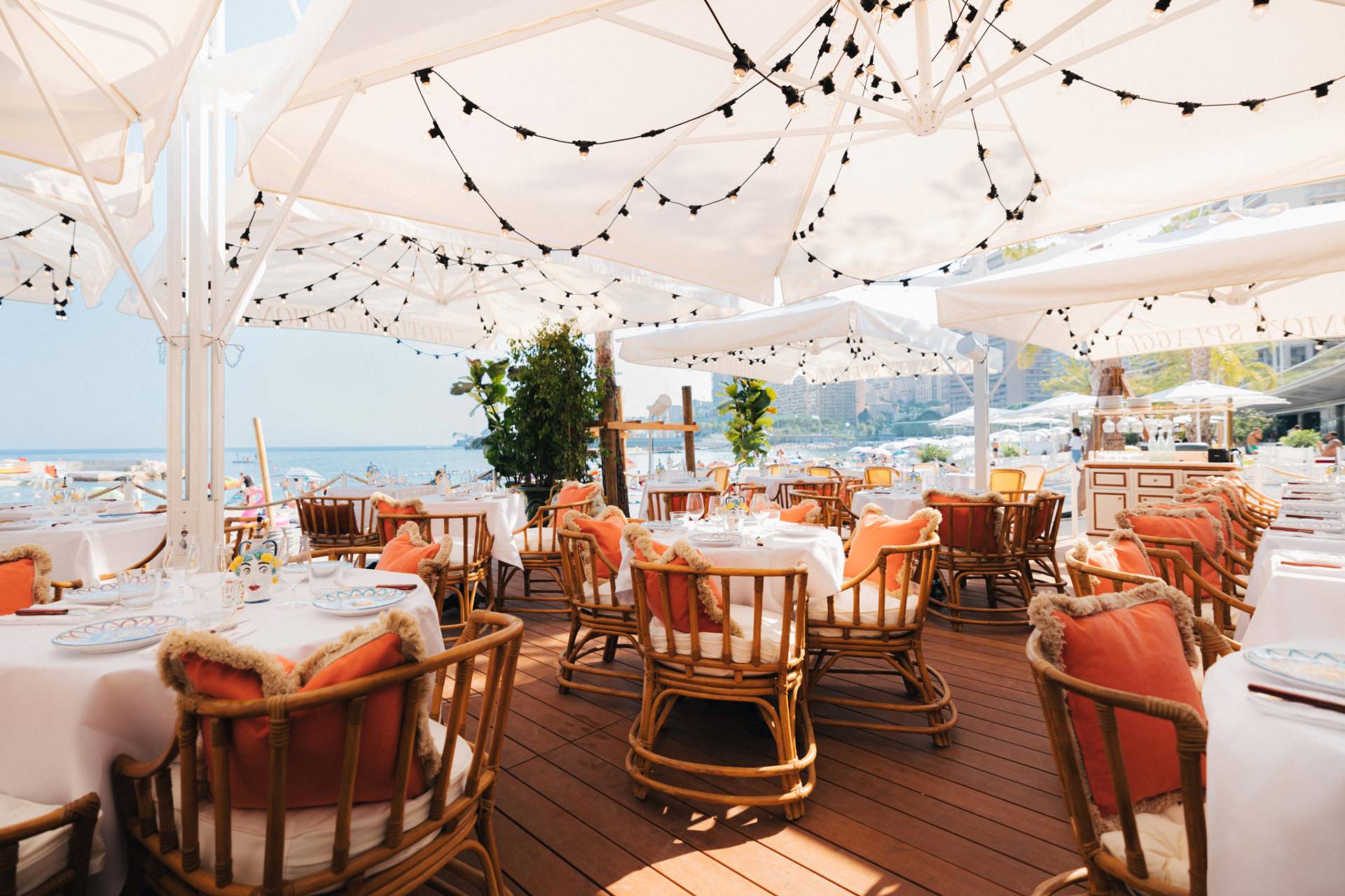 Terrasse du restaurant Big Mamma à Monaco