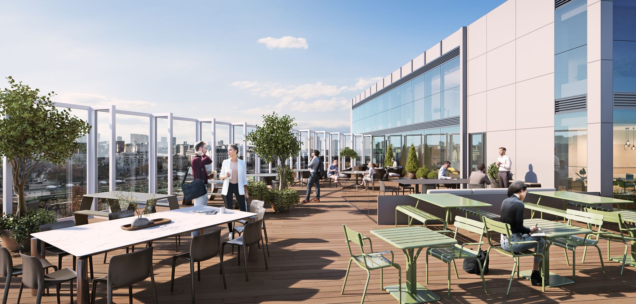 Vue 3D du rooftop